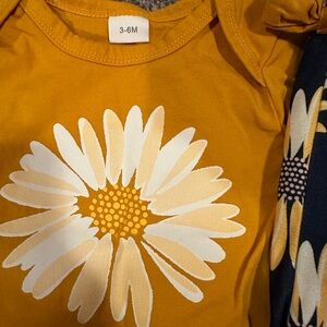 Sunflower Matching Set Baby Girl